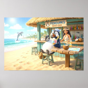 Pingvinens Strandbar Poster