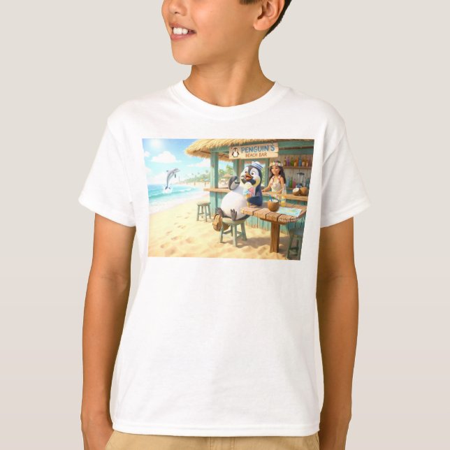 Pingvinens strandbar t shirt (Framsida)