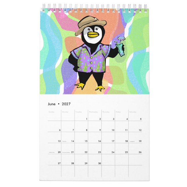 Pingviner 365 kalender (Jun 2027)