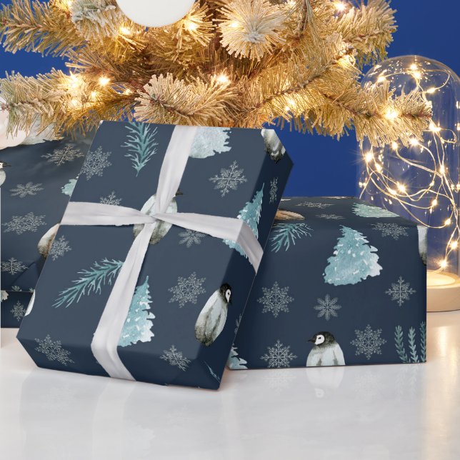 Pingviner Julmönster Presentpapper (Helgdagar)