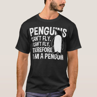 Pingviner Kan39T Fly Roligt T Shirt
