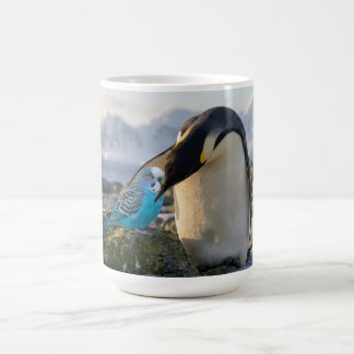 Pingviner och parakiter kaffemugg