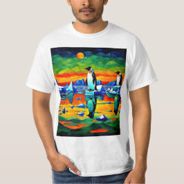 Pingviner på isflak t shirt