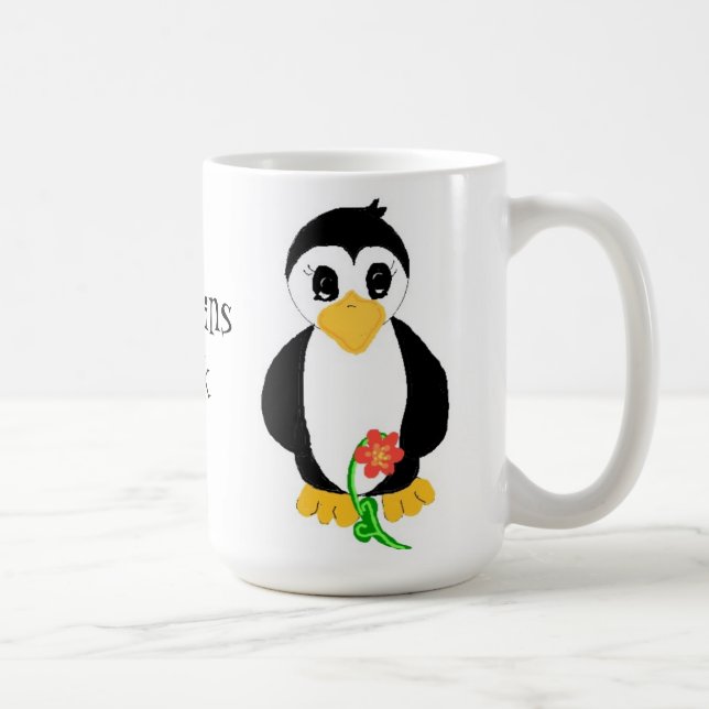Pingviner Rockar Kaffemugg (Höger)