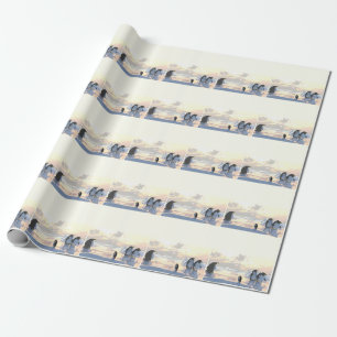 pingviner som chillar på ett isflak presentpapper