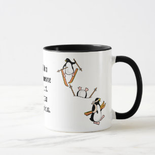 Pingvinet skidar äventyr mugg