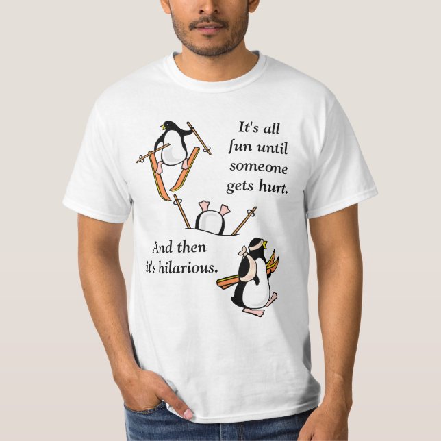 Pingvinet skidar äventyr t-shirt (Framsida)
