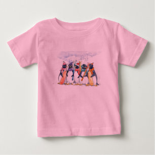 Pingvinet skidar laget tee shirt
