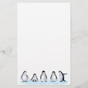 Pingvinfamilj Brevpapper