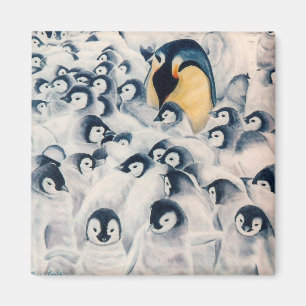 "Pingvinfamilj" magnet