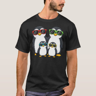 Pingvinfamilj Solglasögon Akvatisk Fågelälskare T Shirt
