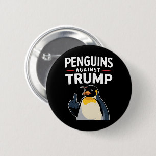 Pingvinfenor Upp Motstånd Pingviner Mot Trump Knapp