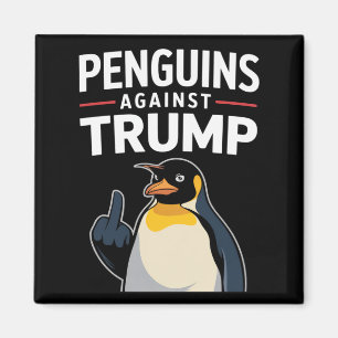 Pingvinfenor Upp Motstånd Pingviner Mot Trump Magnet