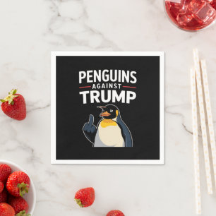 Pingvinfenor Upp Motstånd Pingviner Mot Trump Pappersservett