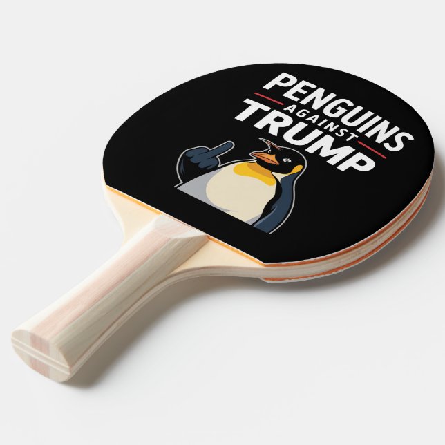 Pingvinfenor Upp Motstånd Pingviner Mot Trump Pingisracket (Frontvinkel)