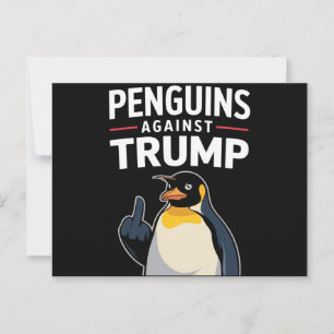 Pingvinfenor Upp Motstånd Pingviner Mot Trump Vykort