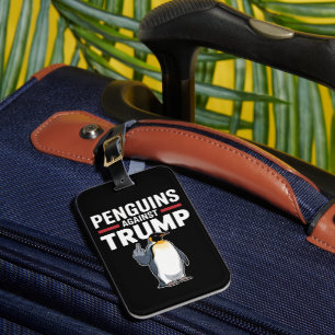 Pingvinfenor Upp Motstår Pingviner Mot Trump Bagagebricka