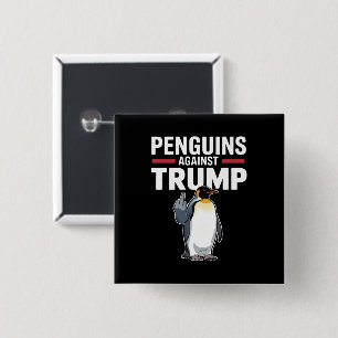Pingvinfenor Upp Motstår Pingviner Mot Trump Knapp
