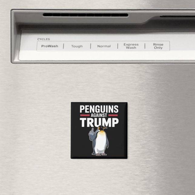 Pingvinfenor Upp Motstår Trump Magnet (In Situ (Dishwasher))