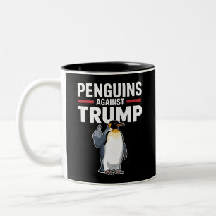 Pingvinfenor Upp Motstår Trump Två-Tonad Mugg