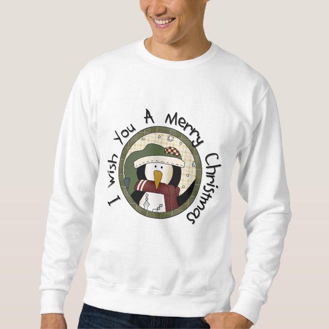 Pingvingod julT-tröja och gåvor Sweatshirt (Framsida)