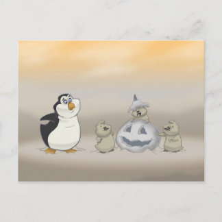 PingvinHalloween vykort
