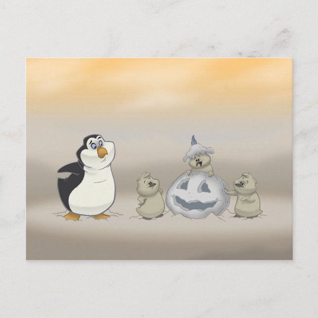 PingvinHalloween vykort (Framsida)