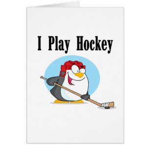 PingvinhockeyTshirts och gåvor Hälsningskort
