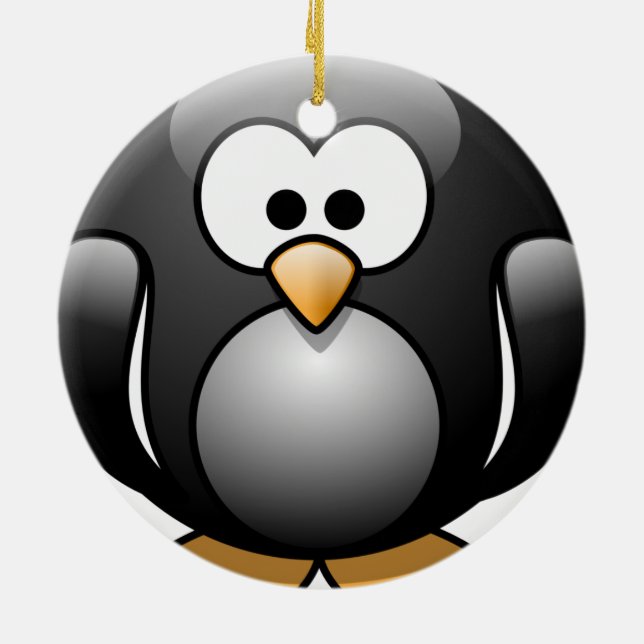 Pingvinjulprydnad Julgransprydnad Keramik (Baksidan)