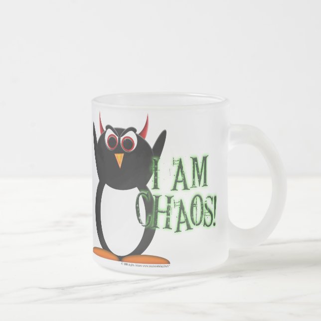Pingvinkaos! frostad mugg (Höger)