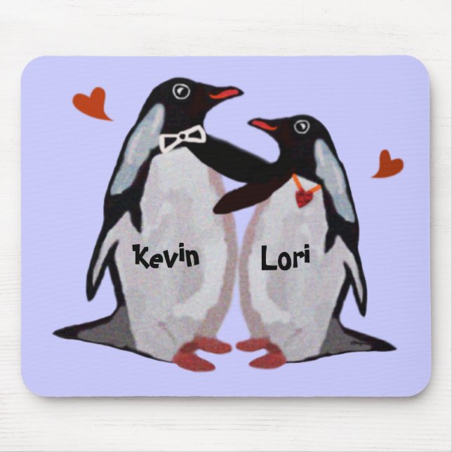 Pingvinkärlek kopplar ihop Mousepads Musmatta (Framsidan)
