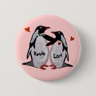 Pingvinkärlek Pinback knäppas Knapp