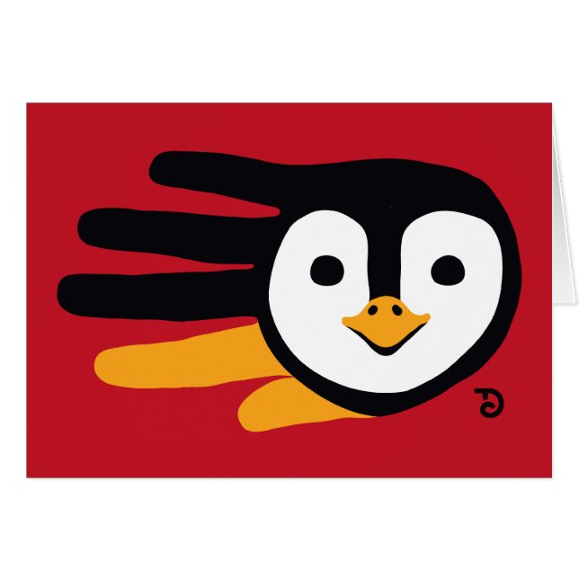 Pingvinkort Hälsningskort (Framsidan Horizontal)