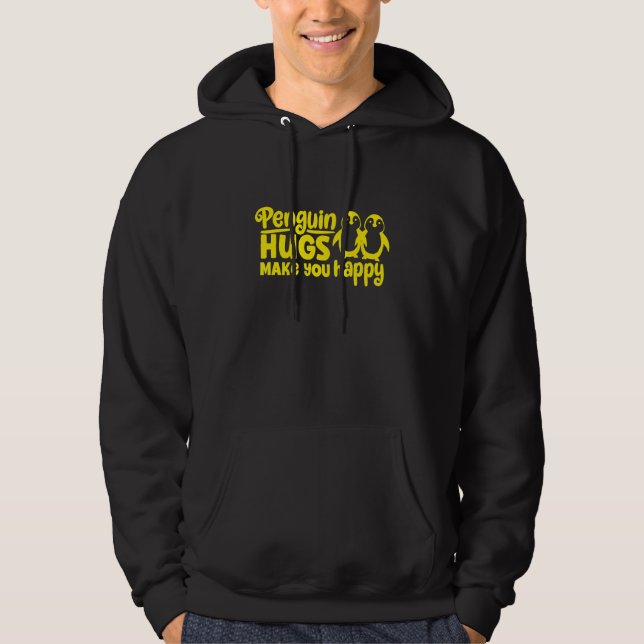 Pingvinkramar gör dig glad hoodie (Framsida)