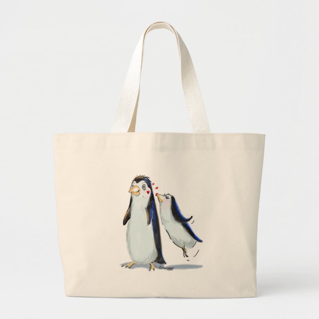 Pingvinkyss Jumbo Tygkasse (Framsidan)