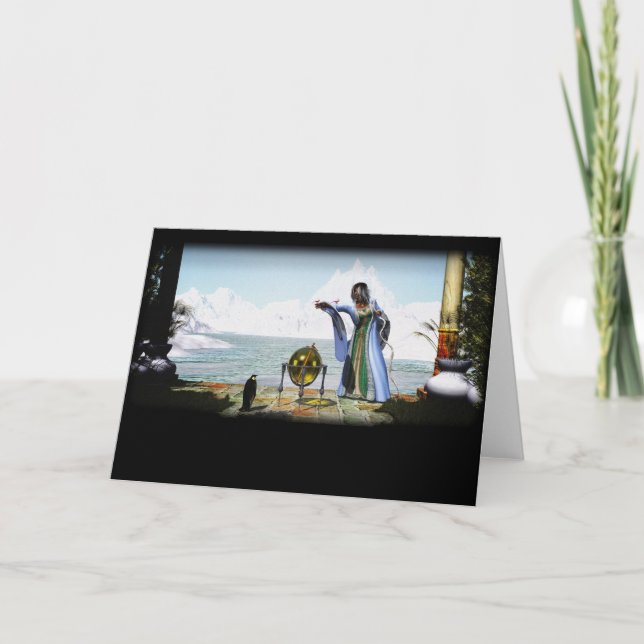 Pingvinmagi och vinterhäxan kort (Framsida)