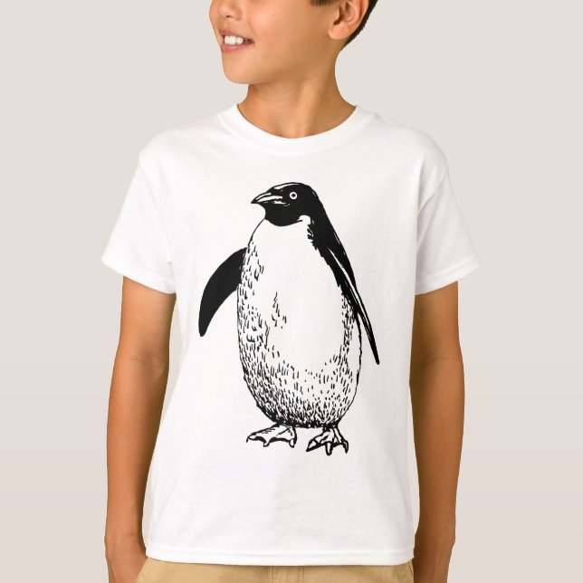 Pingvinmönster T Shirt (Framsida)