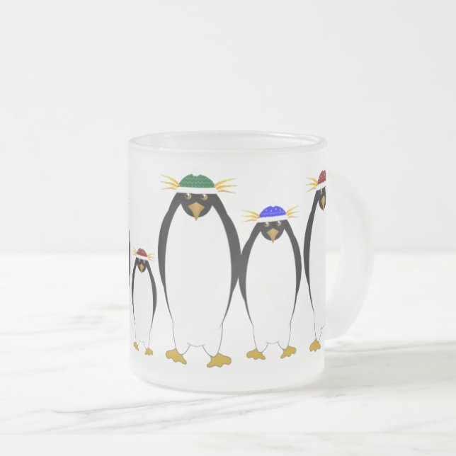 Pingvinmuggar Frostad Glasmugg (Framsida höger)