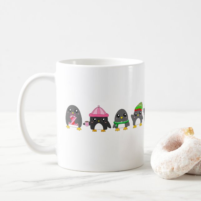 Pingvinparad Kaffemugg (Med munk)