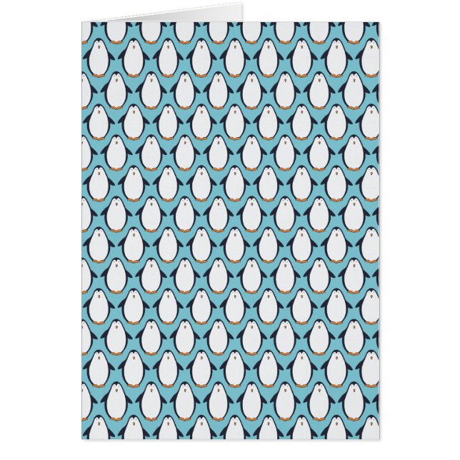 Pingvinrepetition Hälsningskort (Framsidan)
