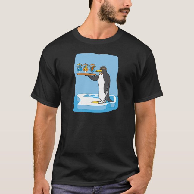 Pingvinservitör Tee Shirt (Framsida)