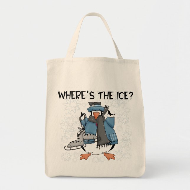 PingvinskridskoåkningTshirts och gåvor Tygkasse (Framsidan)