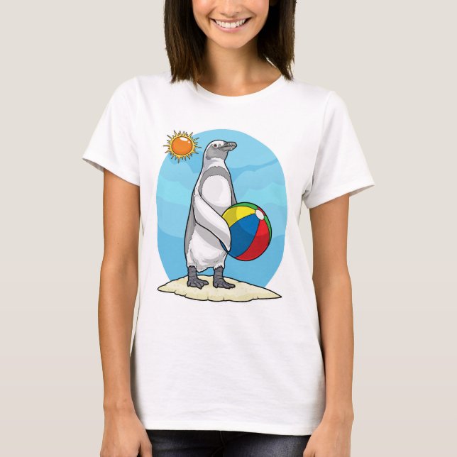 Pingvinstrand Vattenpolo sommar T Shirt (Framsida)