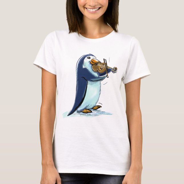 Pingvinviolinist Tee (Framsida)