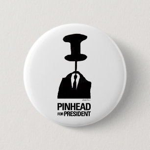 Pinhead för president knapp