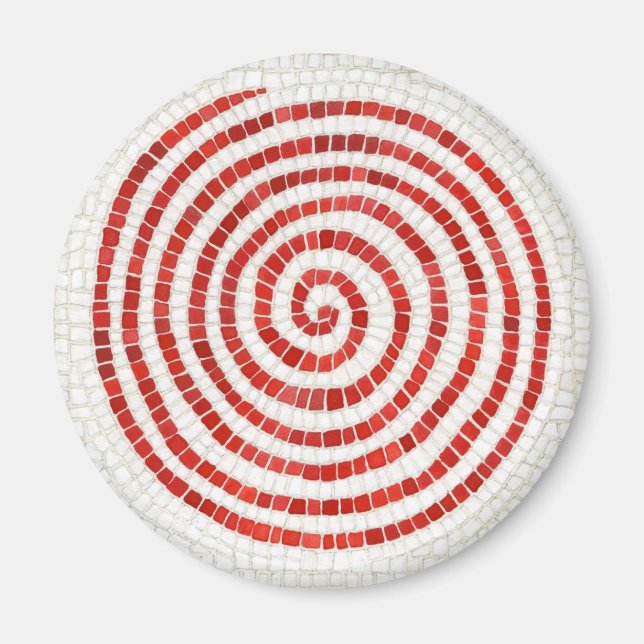PINHJULSMOSAIK Rund Magnet (Framsidan)