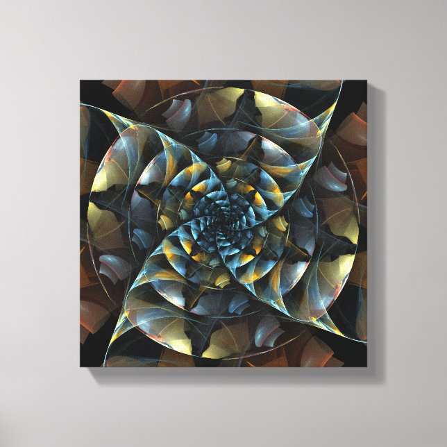 Pinjul-Abstrakt Art Black and White Canvastryck (Framsida)