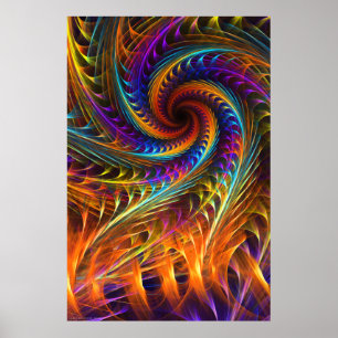 "Pinjul Dreams" - Abstrakt Spiral Fractal Art Poster