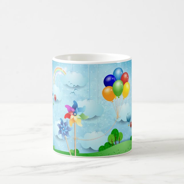 Pinjul och ballonger kaffemugg (Center)