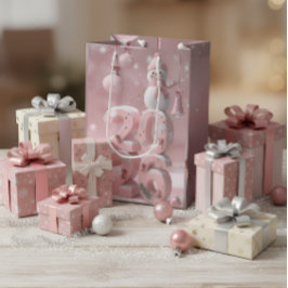 Pink 2026 Christmas & New Year Gift Bag